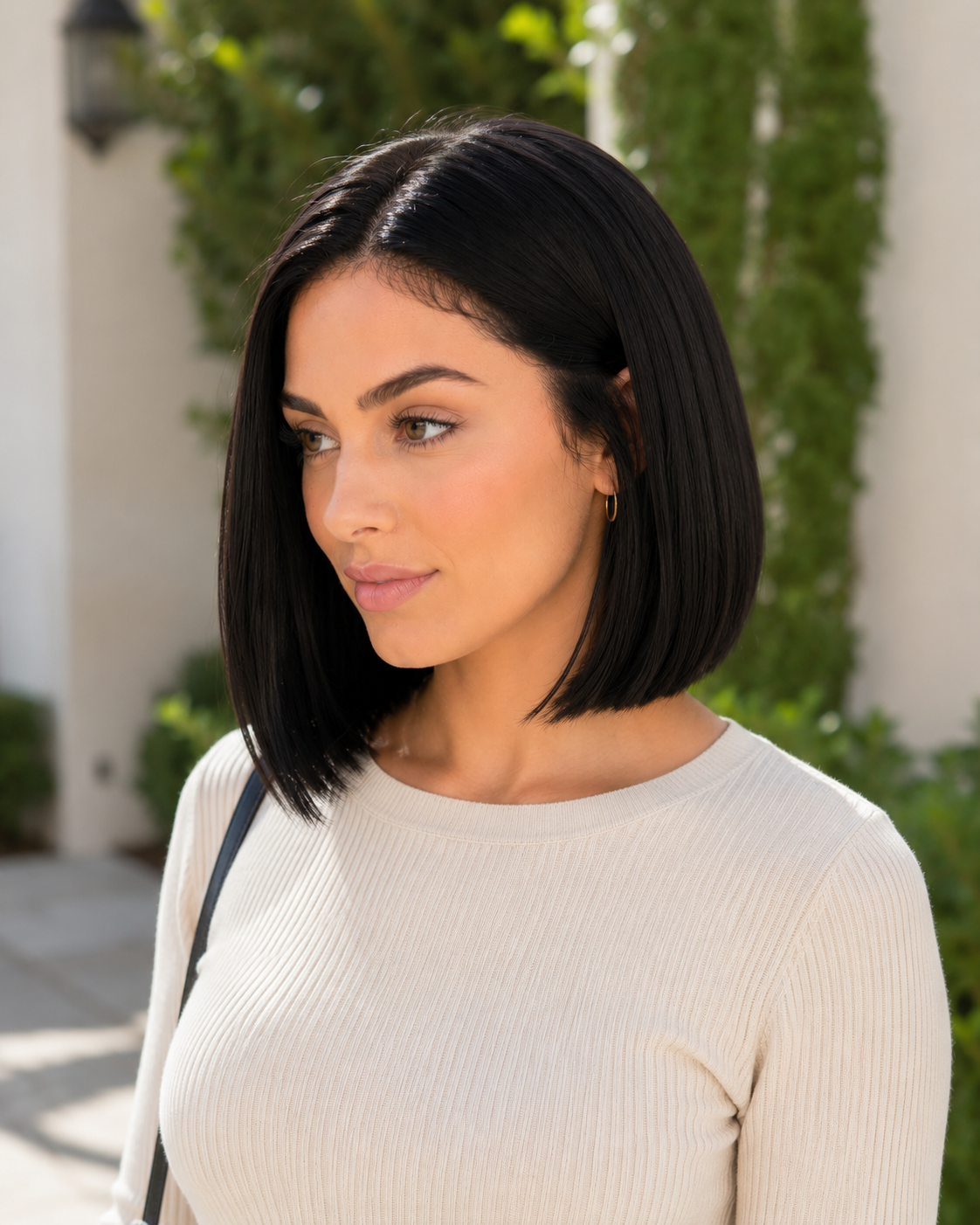 Straight V Part Bob Wig 100% Human Hair – 180% Density