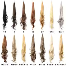 Long Layered Wrap Ponytail Extension for Women – Brown Blonde Synthetic Hairpiece