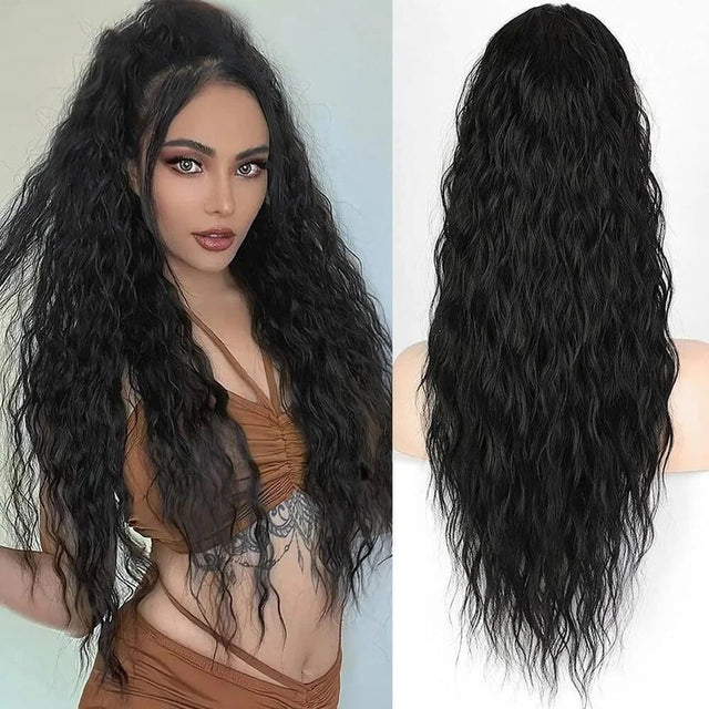 Long Curly Drawstring Ponytail Hair Extension – Synthetic