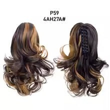 Black Straight Ponytail Hair Extension with Claw Clip – Synthetic (SH66‑1B)