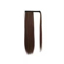 24 Inch Straight Wrap Around Synthetic Ponytail – Heat Resistant Clip-In Hair Extension for Women (24 Colors)