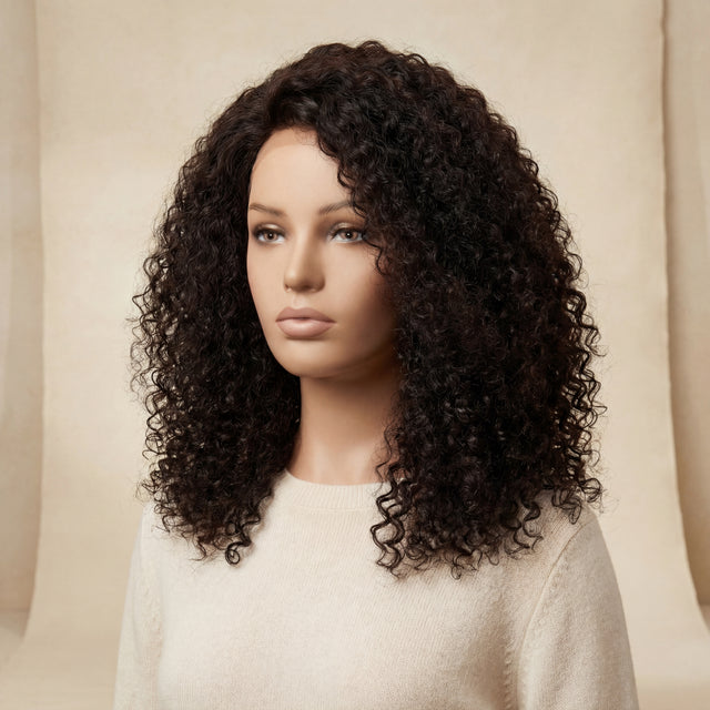 5×5 Glueless Jerry Curl Wig – 100% Human Hair