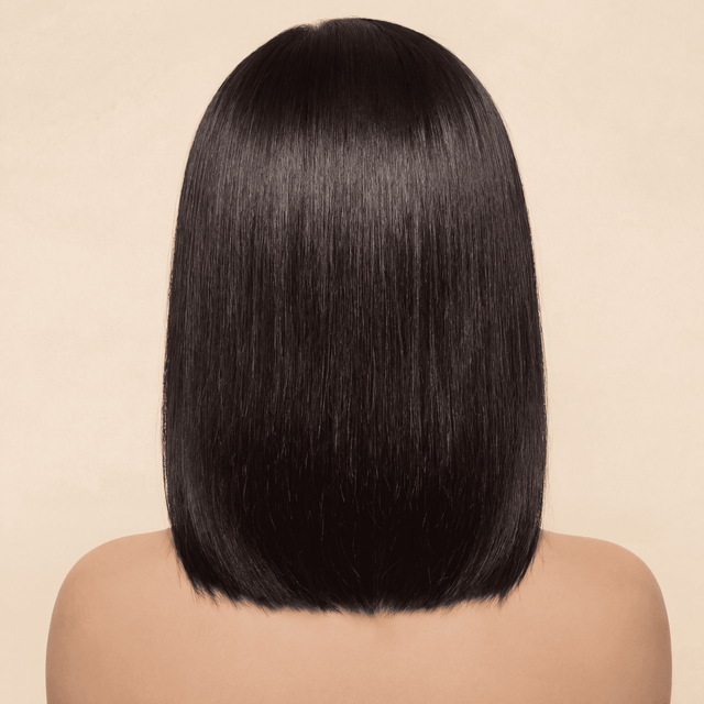 5×5 Glueless Straight Bob Wig – Left C‑Part Human Hair