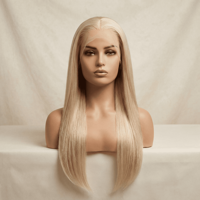 13×6 HD Lace Light Blonde Synthetic Wig – Straight (22 Inch)