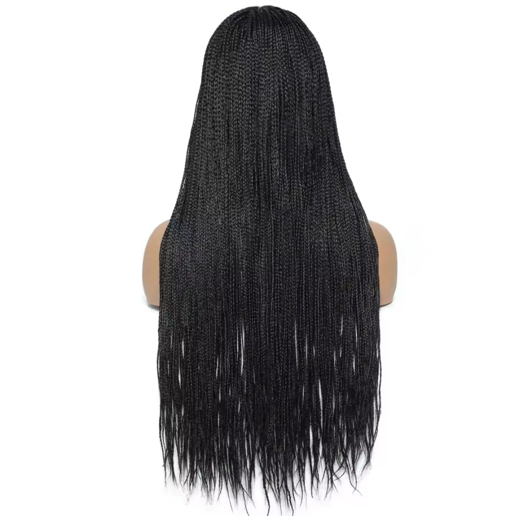 New Style Ombre Box Braided Wig for Women – Synthetic Long Braiding Hair Wig