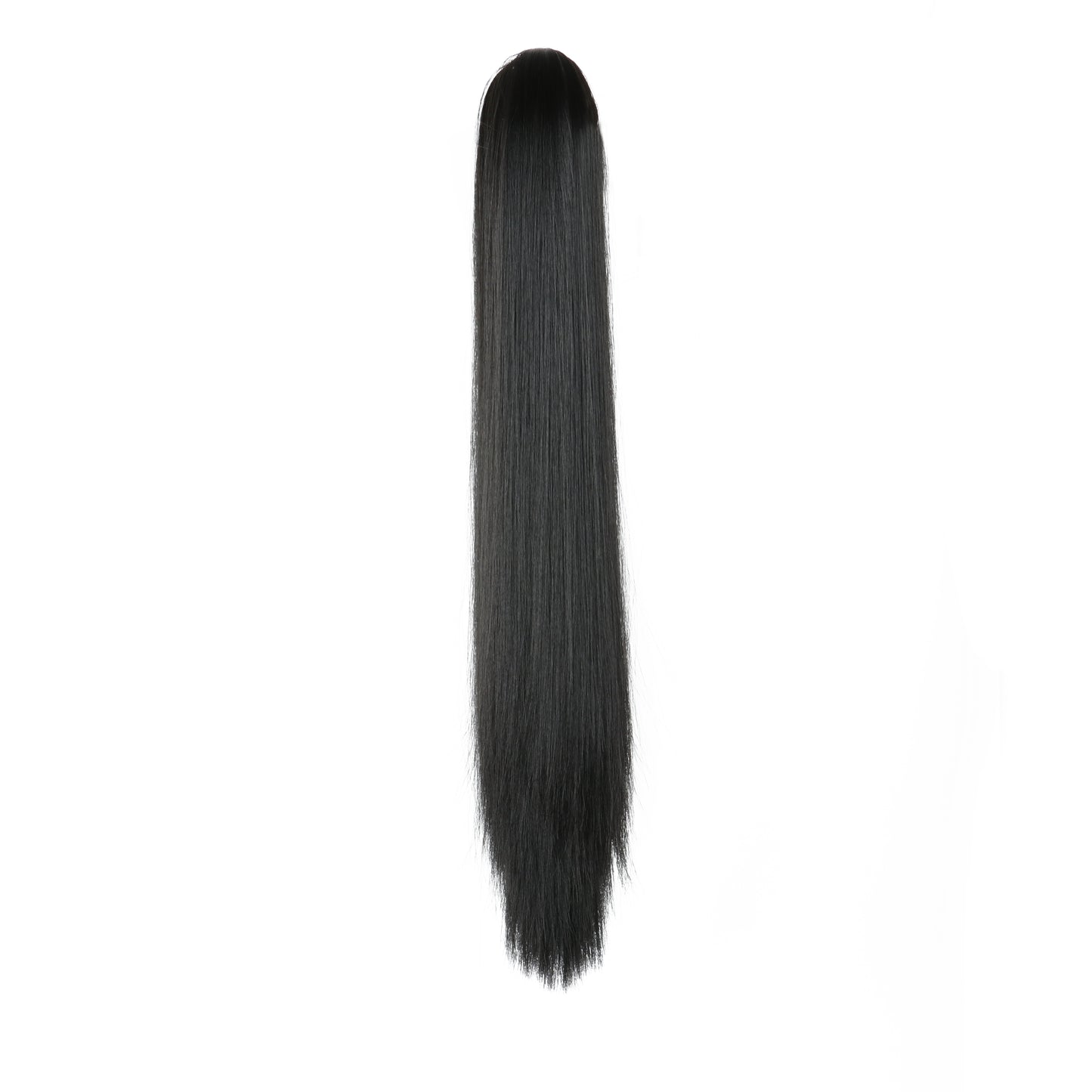 Long Straight Blonde Claw Clip Ponytail – Heat Resistant Synthetic Natural Wave Hair Extension