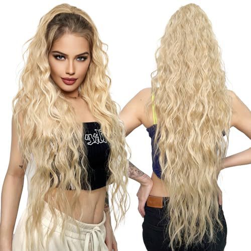 Long Black Afro Thick Wavy Drawstring Ponytail Hair Extension