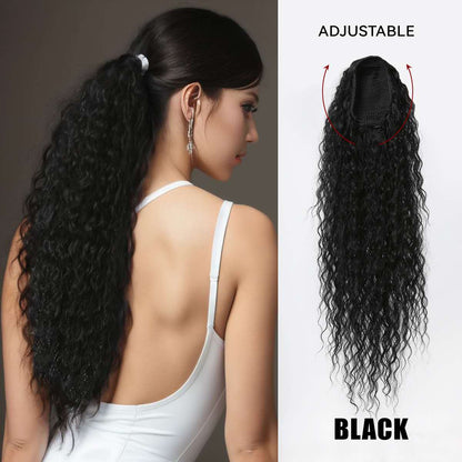 CECINILL Long Curly Drawstring Ponytail Extension for Women