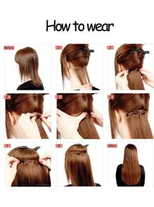 22‑Inch Straight Clip‑In Hair Extensions – 7pcs Set (Synthetic)