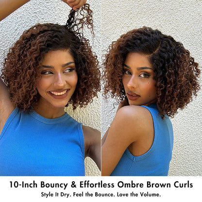 Curly 4×4 Closure Glueless Lace Wig – 100% Human Hair