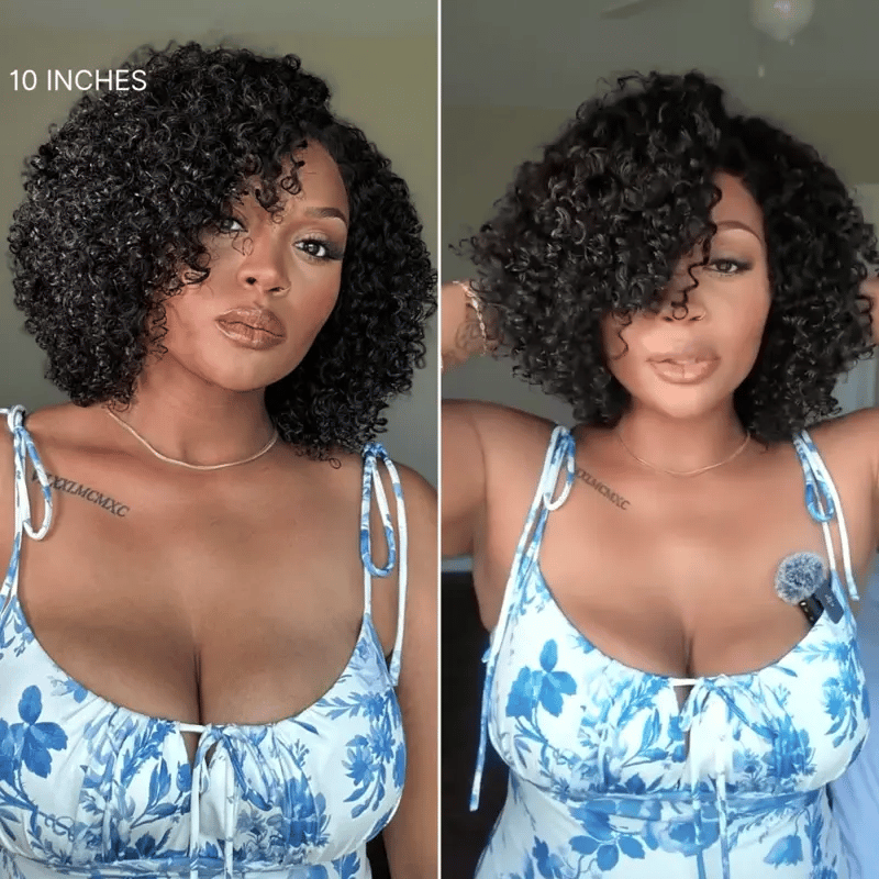 Curly 4×4 Closure Glueless Lace Wig – 100% Human Hair