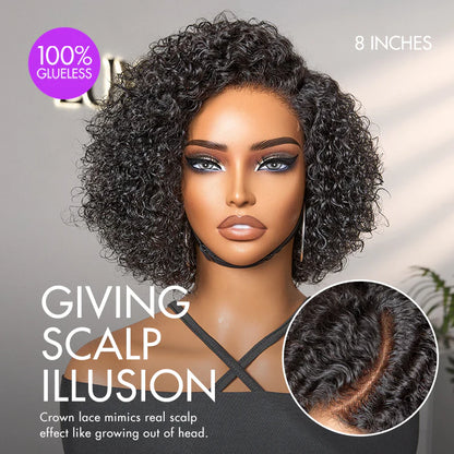 Curly 4×4 Closure Glueless Lace Wig – 100% Human Hair