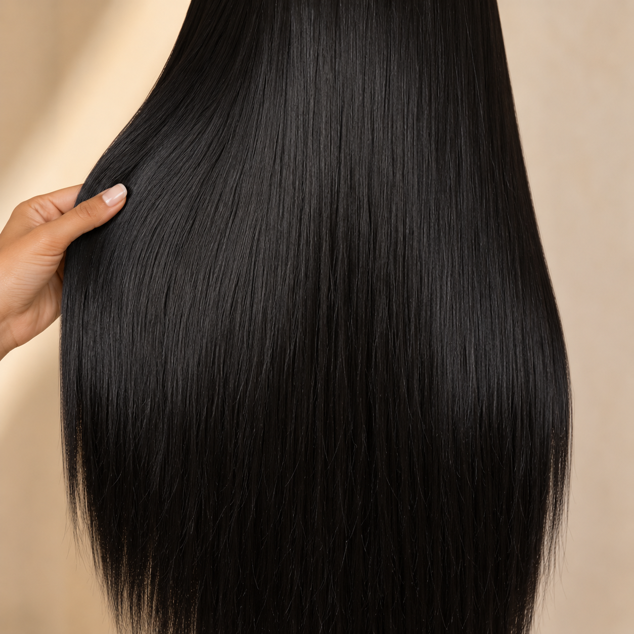 28 Inch Straight Synthetic Lace Front Wig – Black
