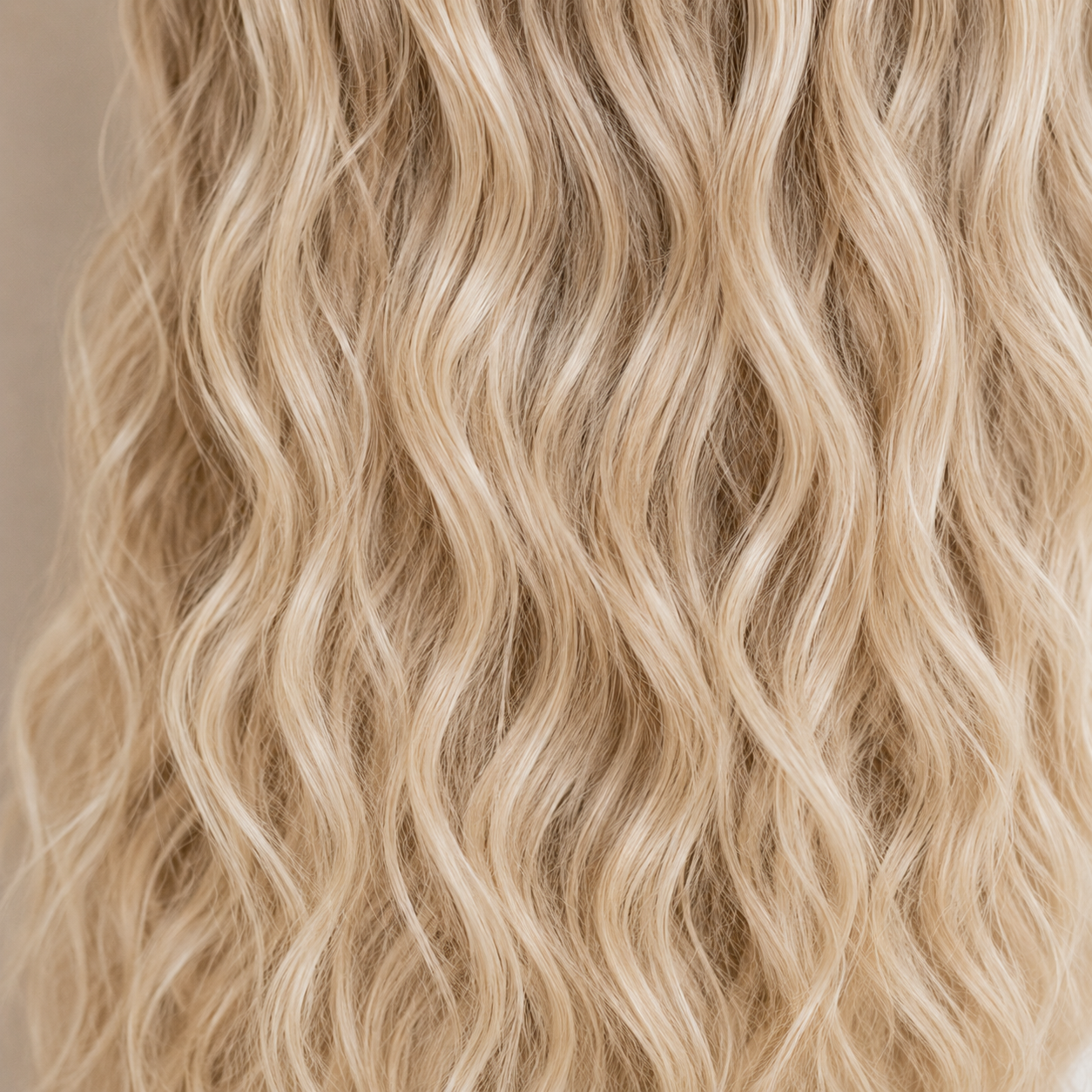 7PCS Curly Clip-In Hair Extensions 55cm #18/613 Ash Blonde Mix Full Head Set