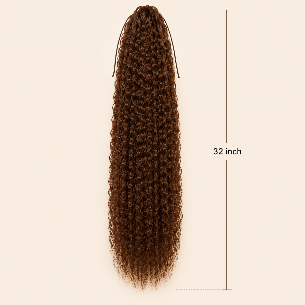 Long Corn Curly Drawstring Ponytail Extension – Synthetic High Temperature Fiber Hairpiece