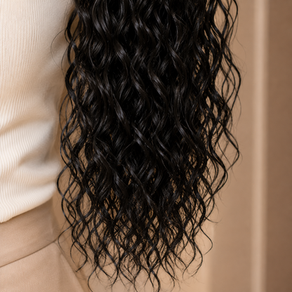Long Curly Drawstring Ponytail Extension – Synthetic Hairpiece