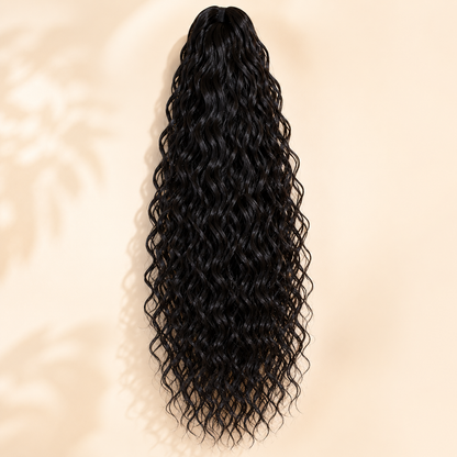 Long Curly Drawstring Ponytail Extension – Synthetic Hairpiece