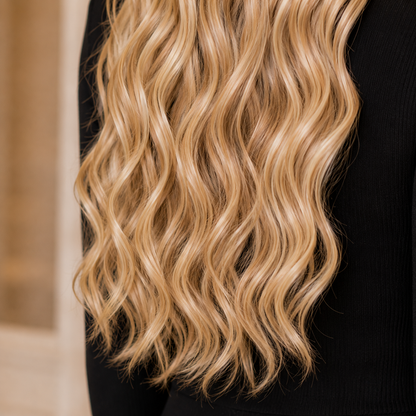 45cm Body Wave Wire Clip-In Hair Extensions – #16H613 Dirty Blonde Synthetic