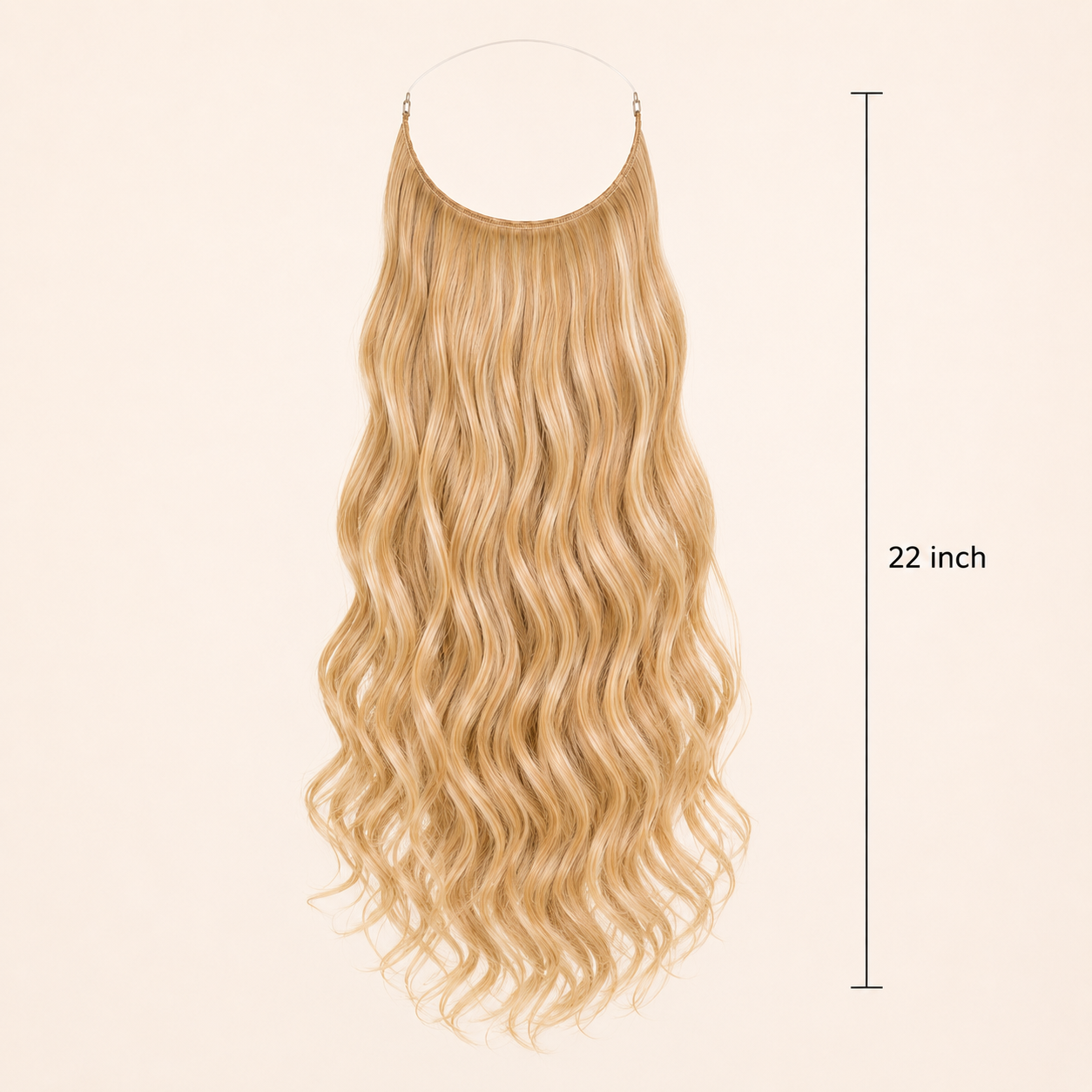 45cm Body Wave Wire Clip-In Hair Extensions – #16H613 Dirty Blonde Synthetic