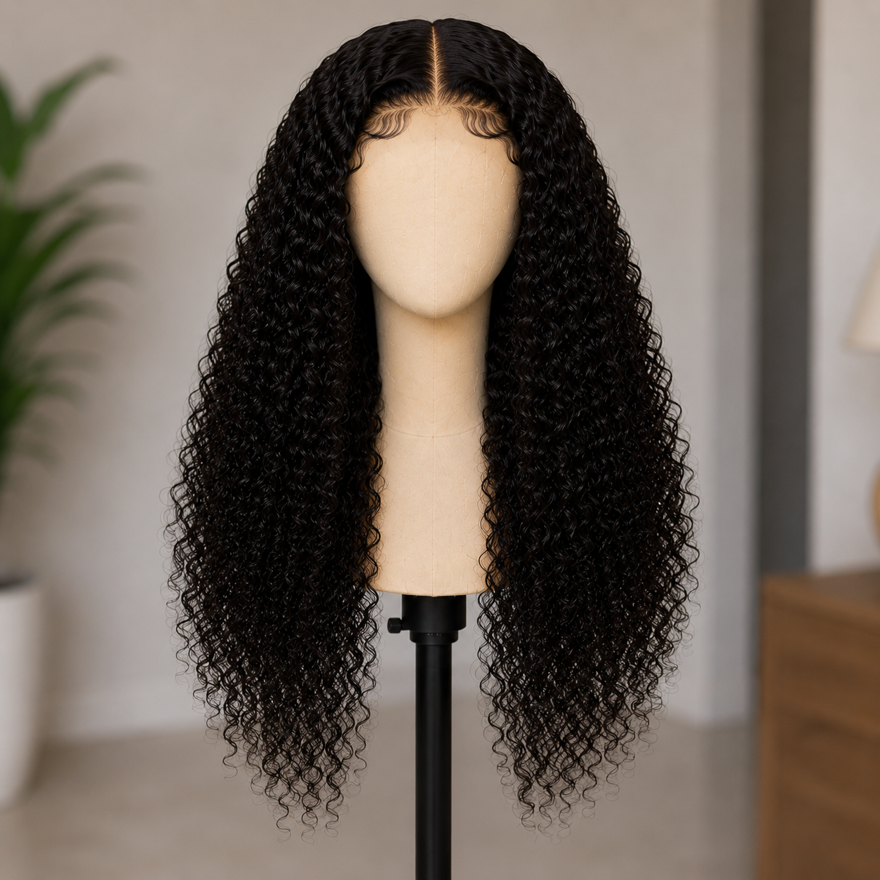 5x5 HD Lace Glueless Jerry Curly Wig 100% Human Hair – Wear & Go Natural Curly Lace Closure Wig