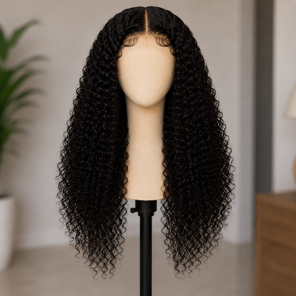 5x5 HD Lace Glueless Jerry Curly Wig 100% Human Hair – Wear & Go Natural Curly Lace Closure Wig