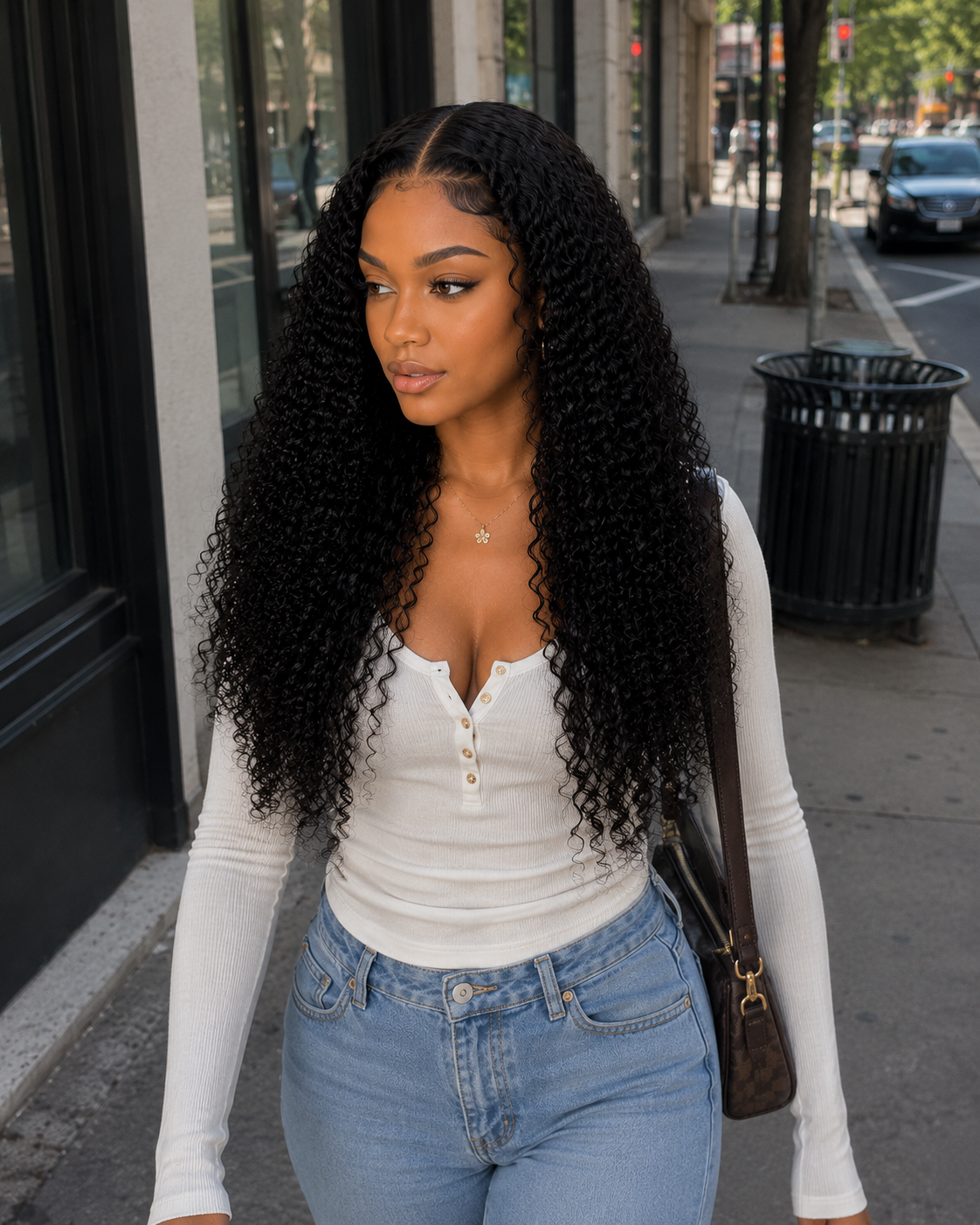5x5 HD Lace Glueless Jerry Curly Wig 100% Human Hair – Wear & Go Natural Curly Lace Closure Wig