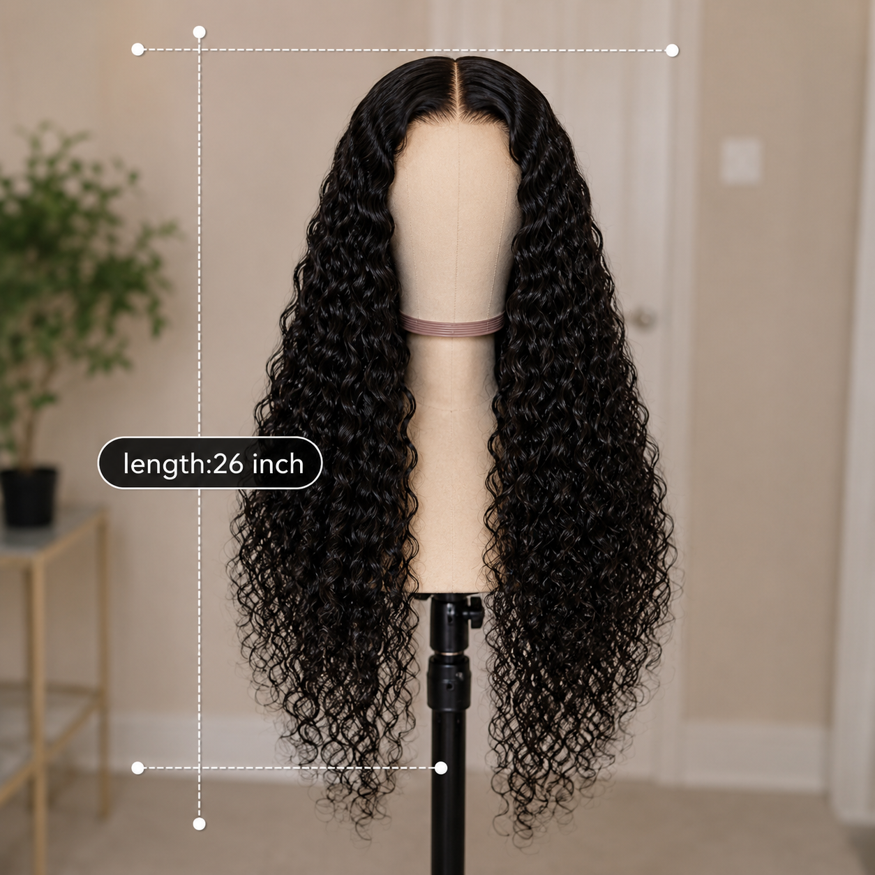 5x5 HD Lace Glueless Water Wave Wig 100% Human Hair – Wear & Go Natural Wavy Lace Closure Wig