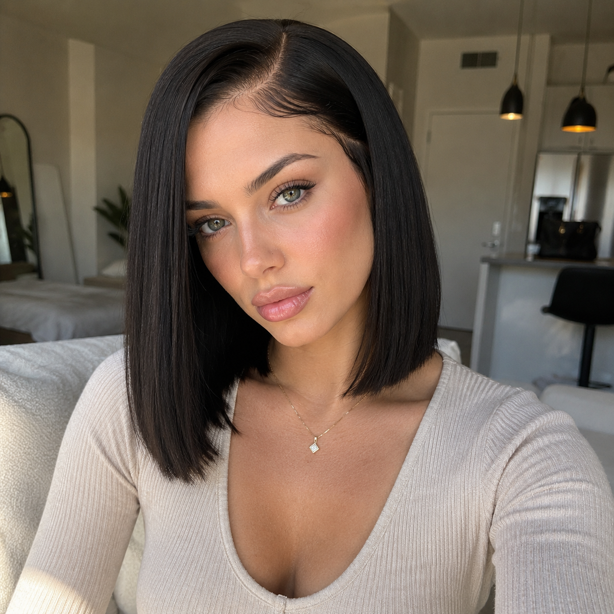 5x5 HD Lace Glueless Straight Bob Wig 100% Human Hair – Left C Part Wear & Go Lace Closure Wig