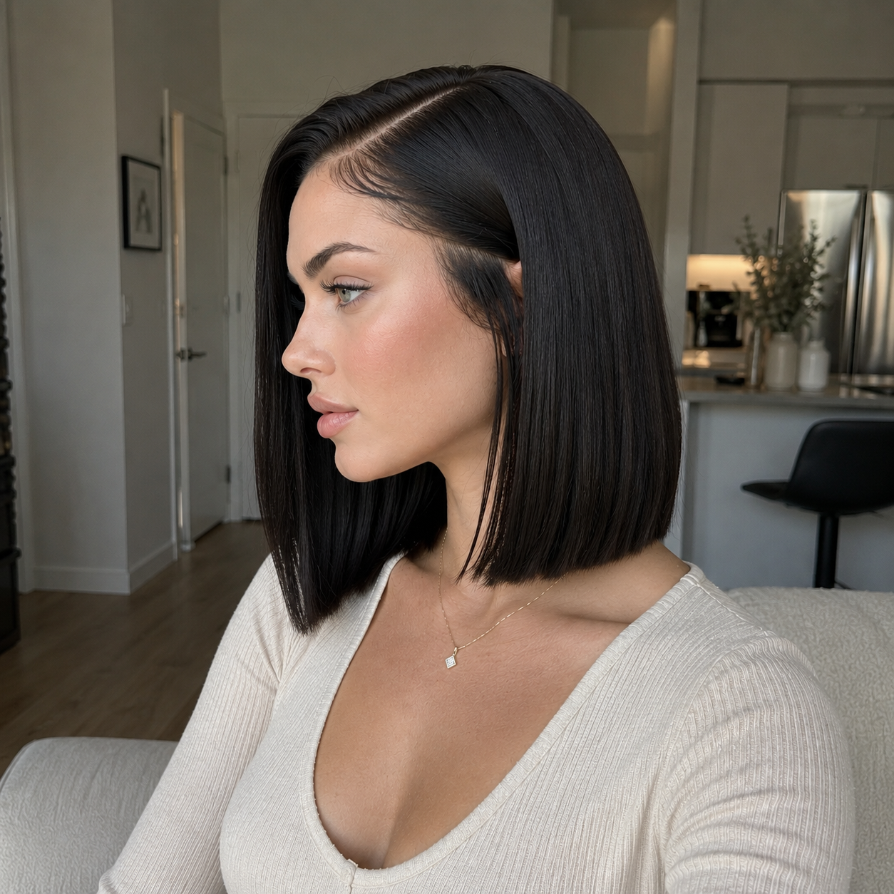 5x5 HD Lace Glueless Straight Bob Wig 100% Human Hair – Left C Part Wear & Go Lace Closure Wig