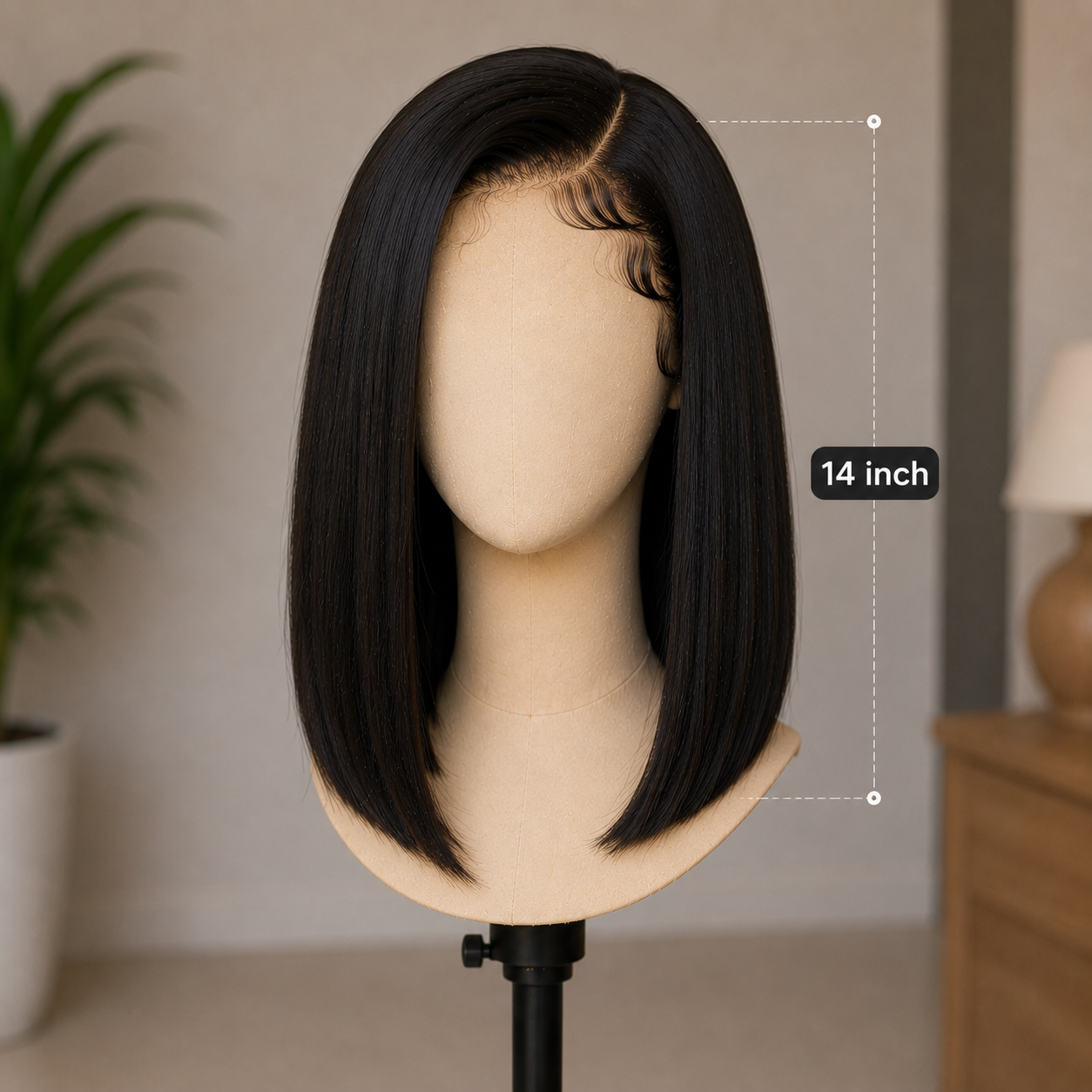 5x5 HD Lace Glueless Straight Bob Wig 100% Human Hair – Left C Part Wear & Go Lace Closure Wig