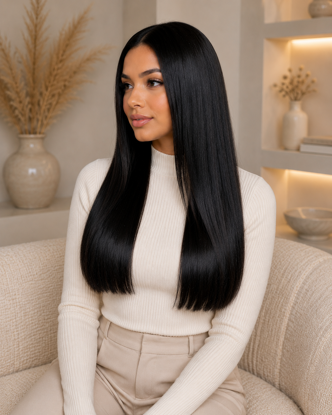 Super Double Drawn Straight Human Hair Bundle – 100% Virgin Human Hair