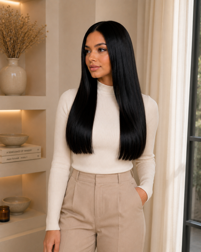 Super Double Drawn Straight Human Hair Bundle – 100% Virgin Human Hair