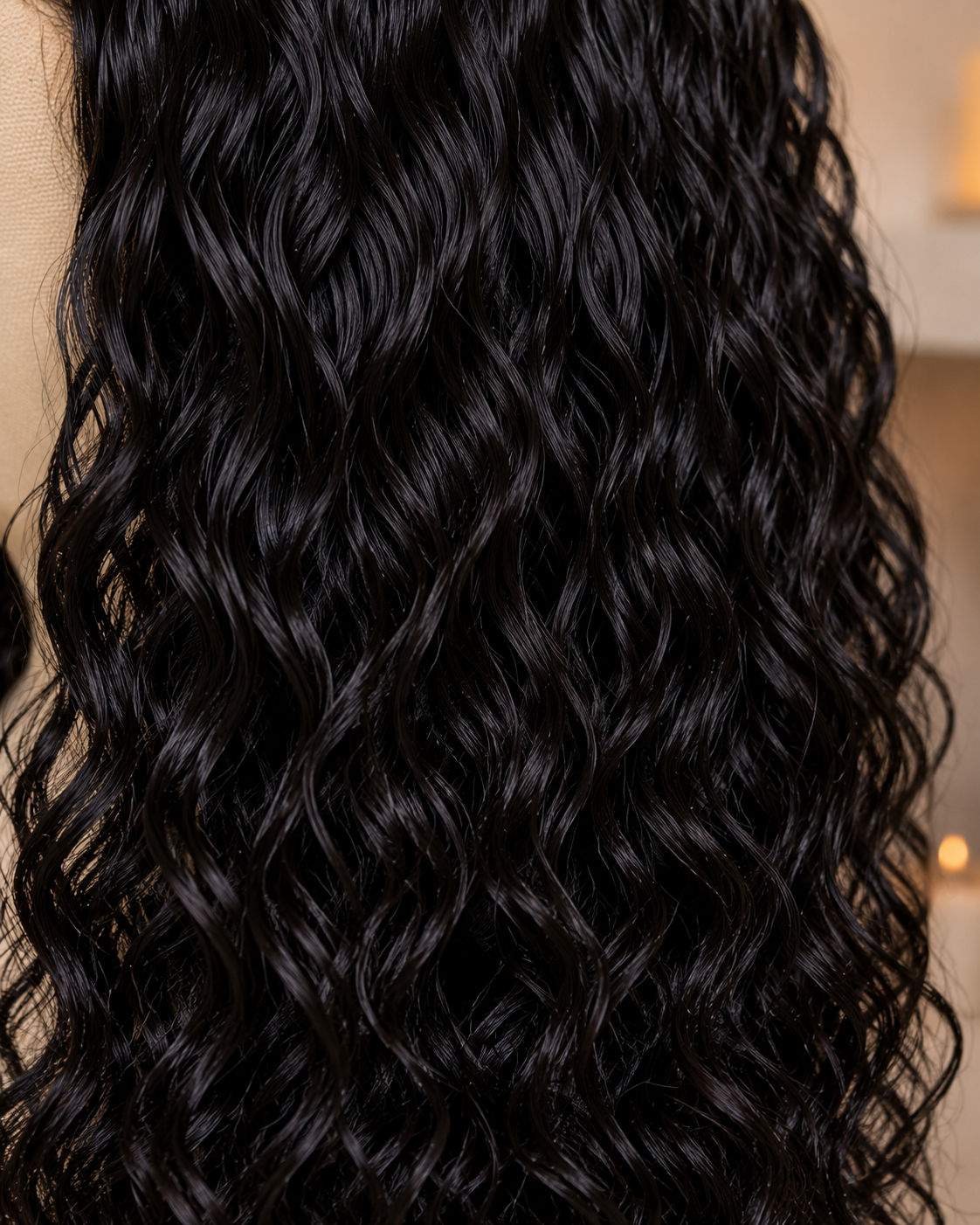 4x4 HD Lace Water Wave Glueless Wig – 100% Human Hair Closure Wig