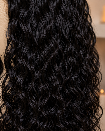 4x4 HD Lace Water Wave Glueless Wig – 100% Human Hair Closure Wig