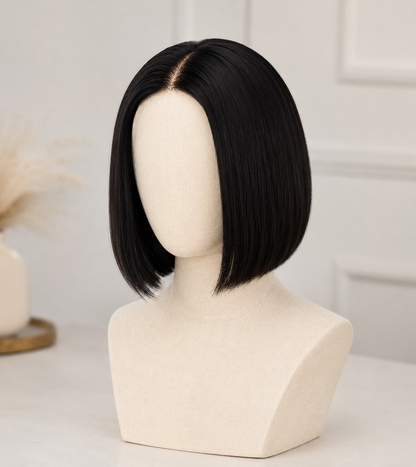 Straight V Part Bob Wig 100% Human Hair – 180% Density