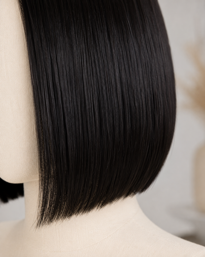 Straight V Part Bob Wig 100% Human Hair – 180% Density