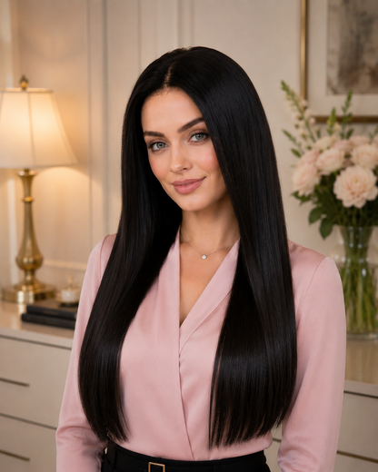 Straight V Part Wig 100% Human Hair – 180% Density