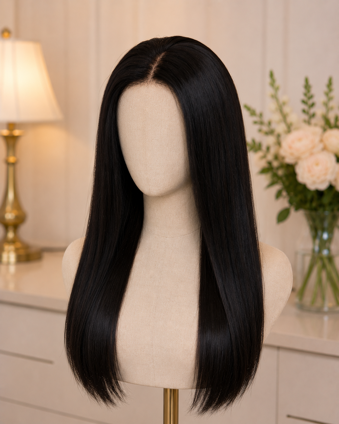 Straight V Part Wig 100% Human Hair – 180% Density