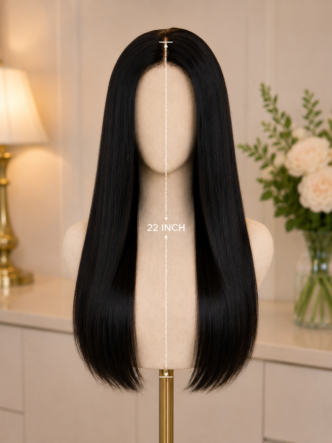 Straight V Part Wig 100% Human Hair – 180% Density