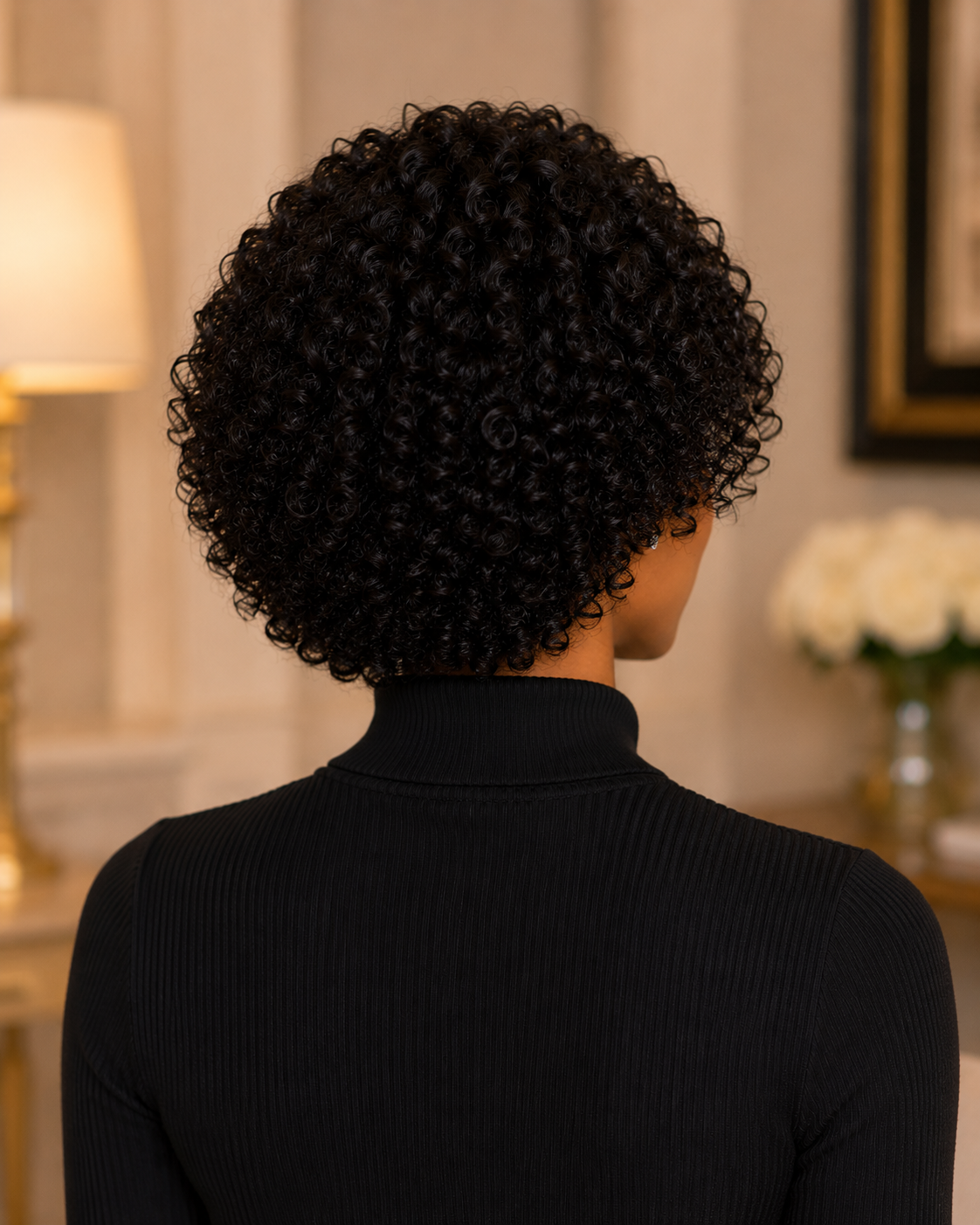 Curly 4×4 Lace Closure Glueless Human Hair Wig