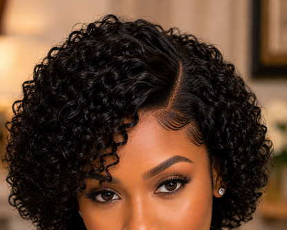 Curly 4×4 Lace Closure Glueless Human Hair Wig