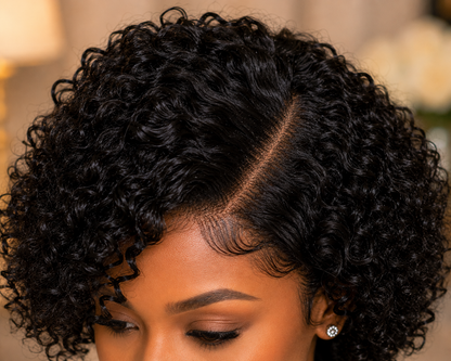 Curly 4×4 Lace Closure Glueless Human Hair Wig