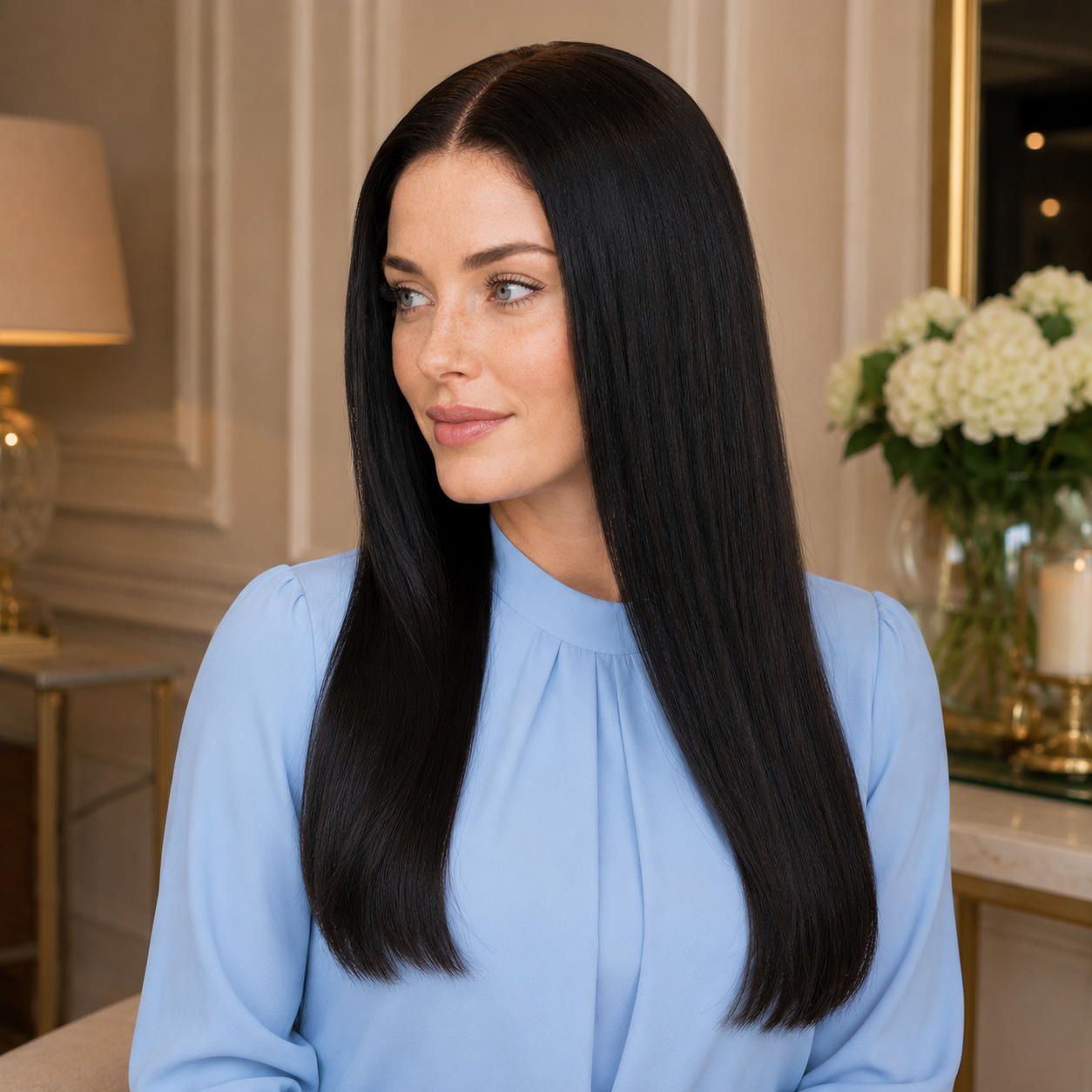 13×6 HD Lace Closure Straight Virgin Human Hair – Pre-Bleached Knots