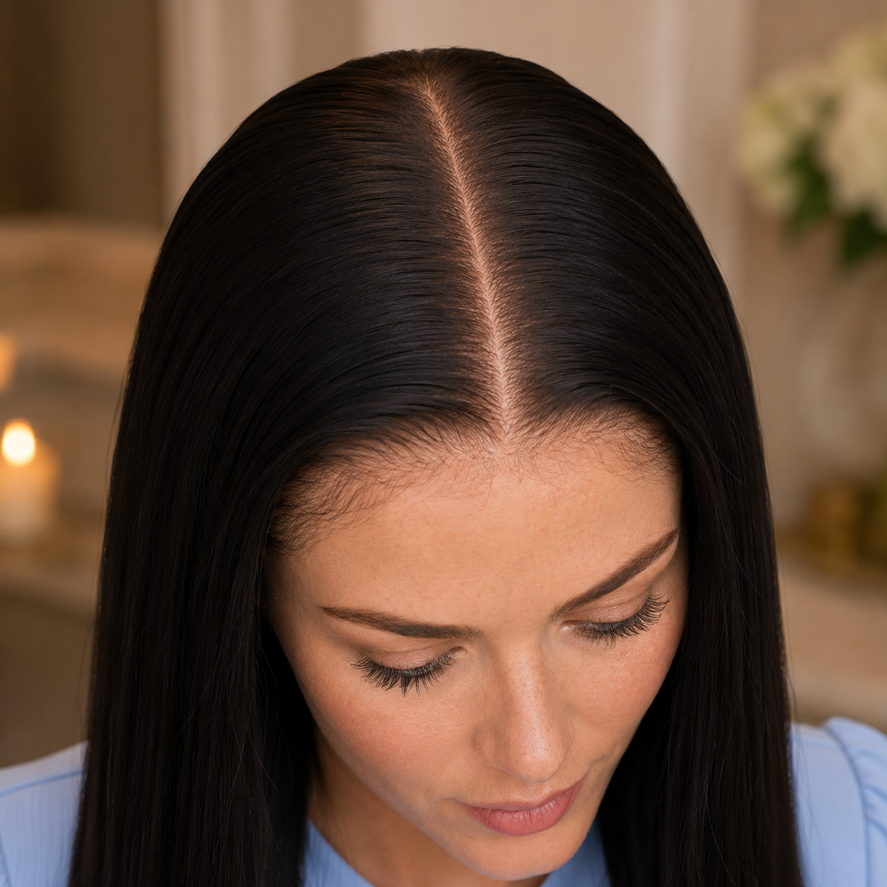 13×6 HD Lace Closure Straight Virgin Human Hair – Pre-Bleached Knots