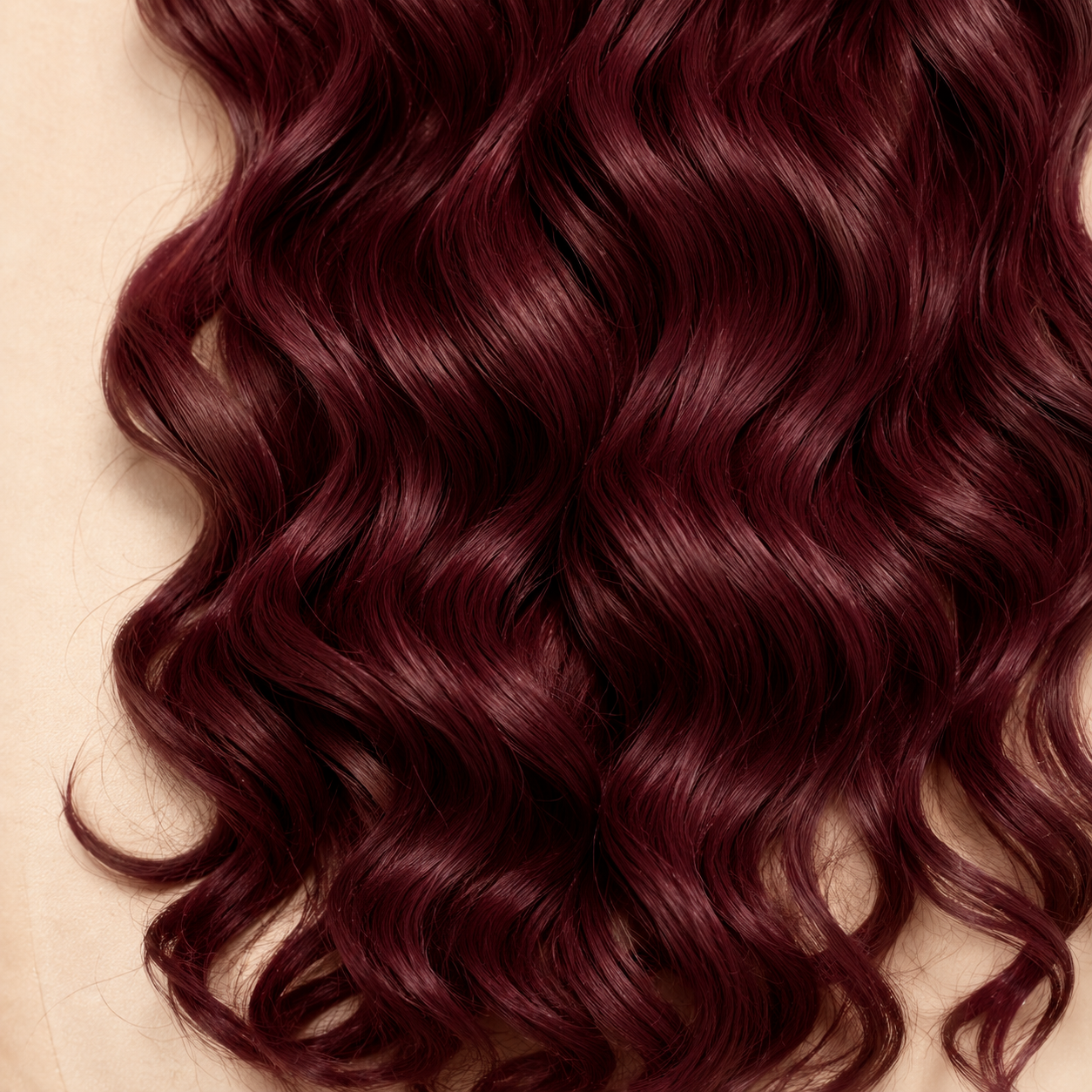 Wine Red Big Wave Curly Synthetic Full Wig – Long Wavy No Lace Wig