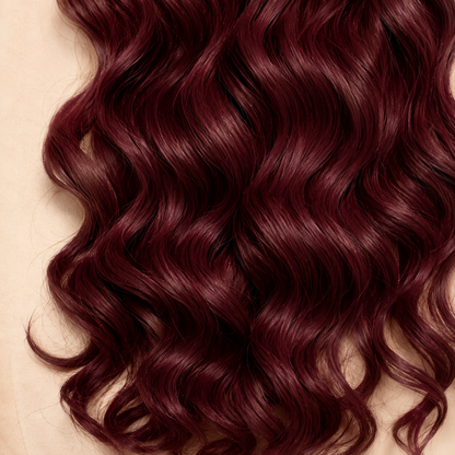 Wine Red Big Wave Curly Synthetic Full Wig – Long Wavy No Lace Wig