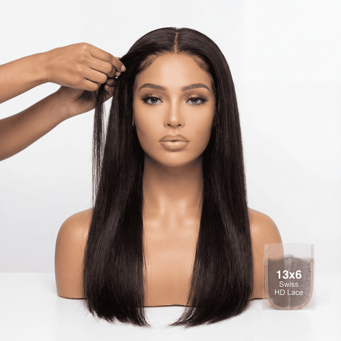 13×6 HD Lace Closure Straight Virgin Human Hair – Pre-Bleached Knots