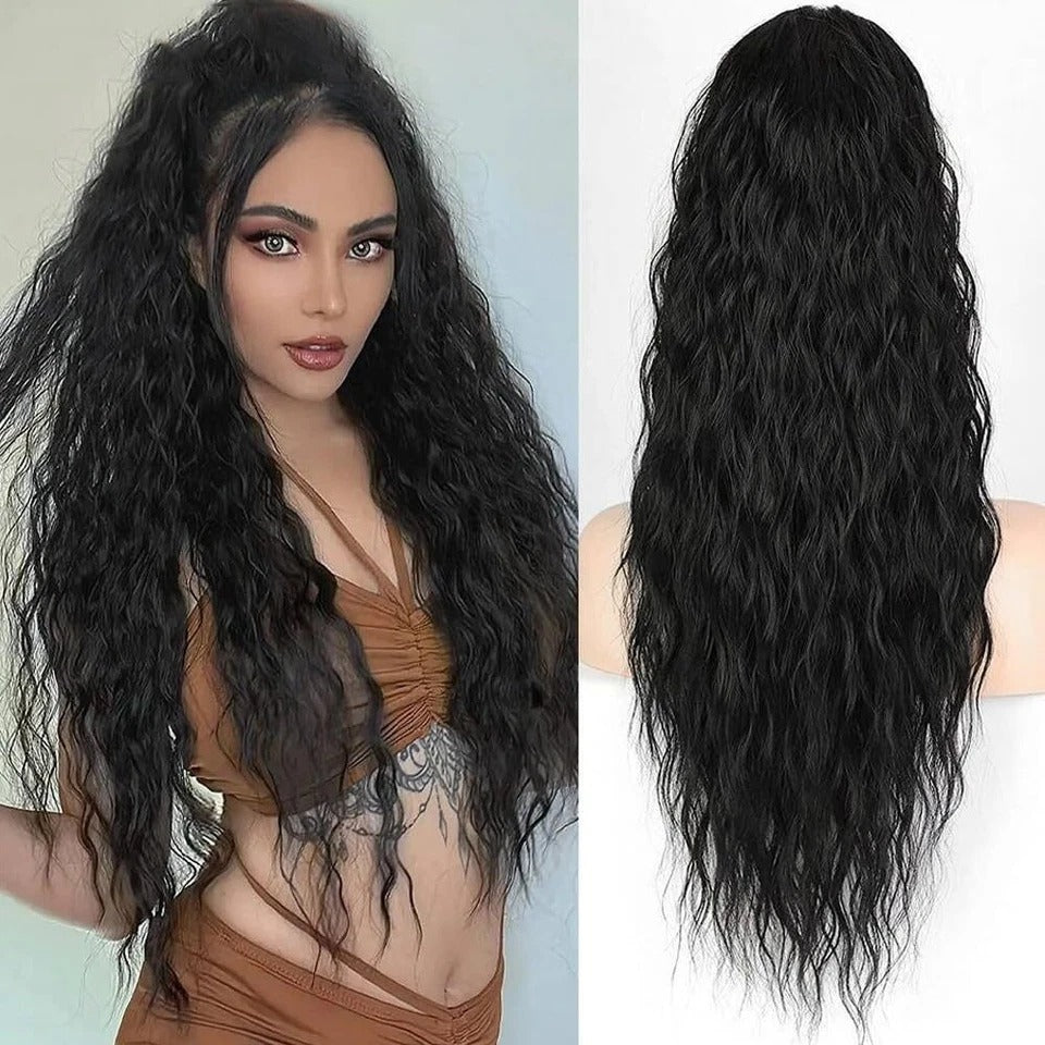 Long Curly Drawstring Ponytail Hair Extension – Synthetic