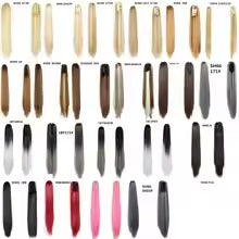 Black Straight Ponytail Hair Extension with Claw Clip – Synthetic (SH66‑1B)