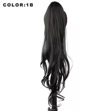 Long Layered Ponytail Hair Extension – Blonde Synthetic Wrap‑Around